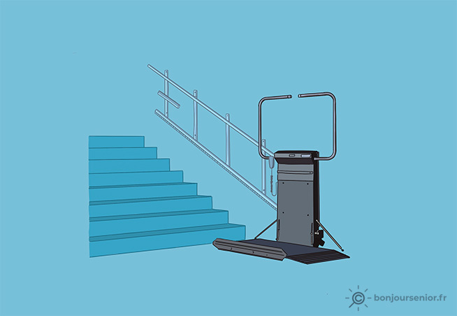 Plateforme monte escalier : Devis sur Techni-Contact - Monte handicapé